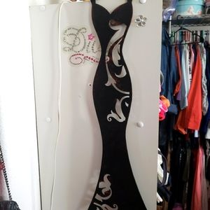 Jewelry and scarf hanger with Wall accessories art